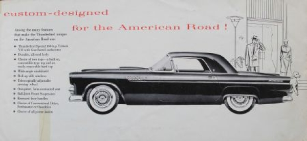 Ford Thunderbird Modelprogram 1957 "Distinctively new" Carbrochure (4382)